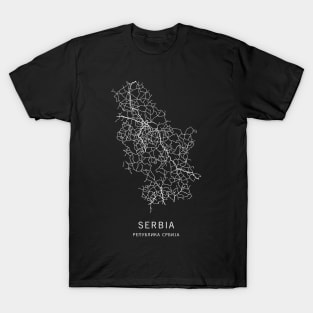 Serbia Road Map T-Shirt